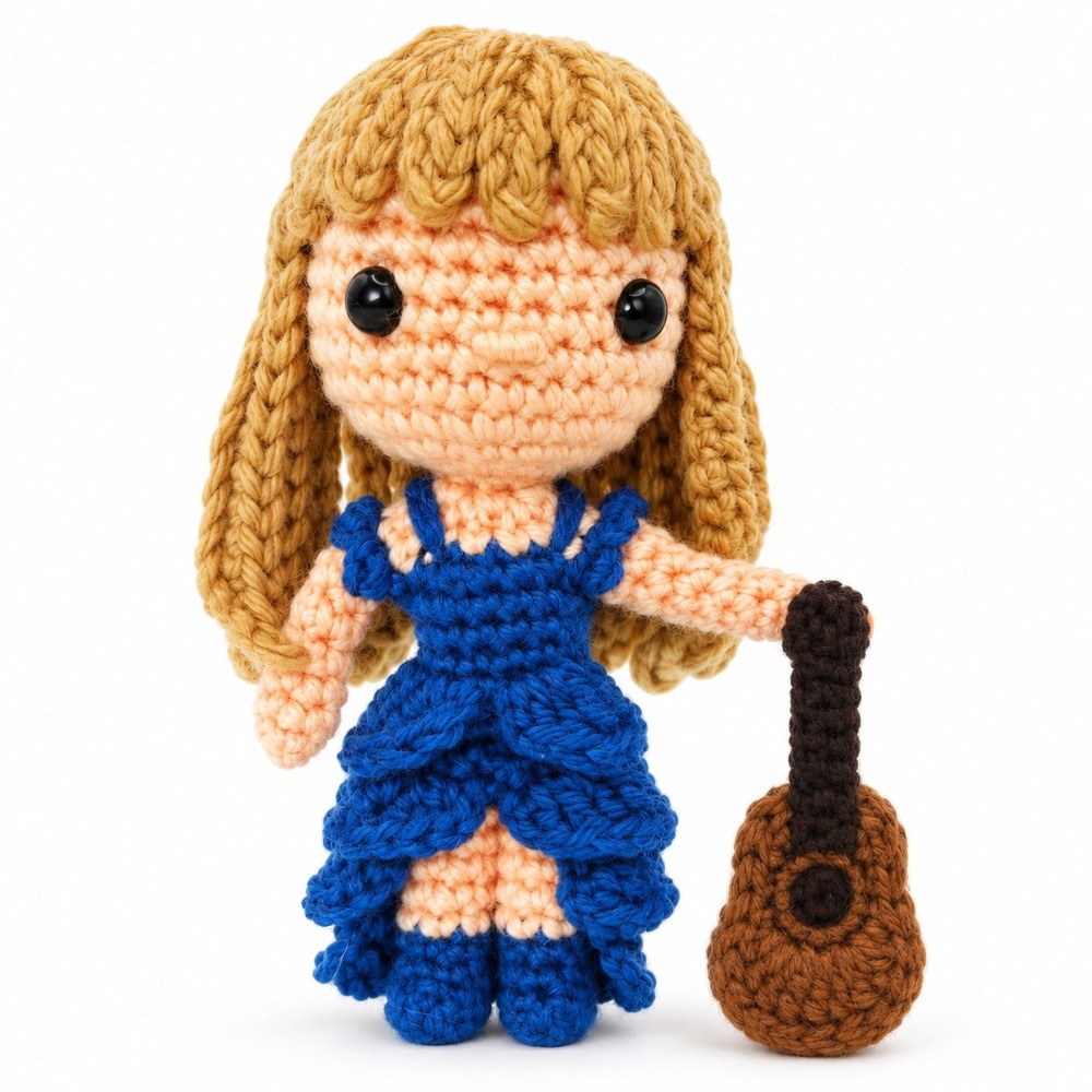 Taylor Swift DIY Crochet Kit Unofficial Swiftie Craft Amigurumi Yarn Kit